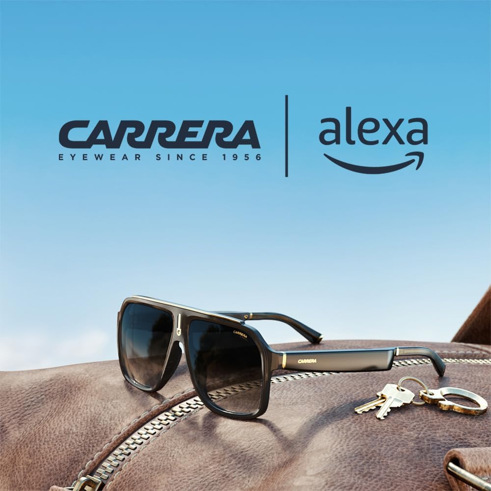 Carrera Smart Glasses with Alexa (newest model), Smart audio glasses, Cruiser black frames with gradient sunglass lenses, Navigator