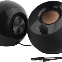 Creative Pebble 2.0 USB-Powered Desktop Speakers with Far-Field Drivers and Passive Radiators for Pcs and Laptops (Black)