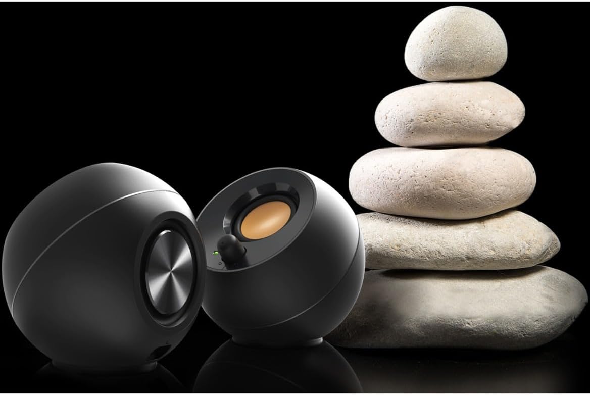 Creative Pebble 2.0 USB-Powered Desktop Speakers with Far-Field Drivers and Passive Radiators for Pcs and Laptops (Black) - Image 2