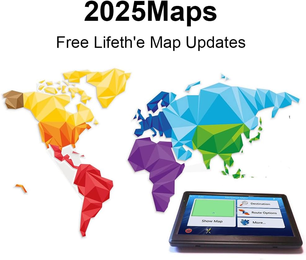 GPS Navigator for Car Truck RV, GPS 7-inch Touch Screen with Clear Display, Multimedia Player, Latest 2025 Car GPS Map, Automatic Voice and Image Prompts for Speed,Dangerous Objects - Image 5